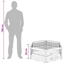 6 Panelers hundelegeplads 177,5 x 154,5 x 58 cm Plastik Hvid