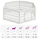 6 Panelers hundelegeplads 177,5 x 154,5 x 58 cm Plastik Hvid