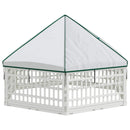 6 Panelers hundelegeplads 177,5 x 154,5 x 112 cm Plastik Hvid