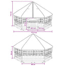 6 Panelers hundelegeplads 177,5 x 154,5 x 112 cm Plastik Hvid