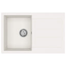 Vask Hvid 780 x 500 mm 80% Kvarts og 20% Resin