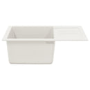 Vask Hvid 620 x 500 mm 80% Kvarts og 20% Resin