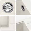Vask Hvid 560 x 460 mm 80% Kvarts og 20% Resin
