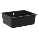 Vask Sort 530 x 460 mm 80% Kvarts og 20% Resin
