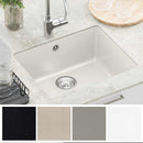 Vask Hvid 530 x 460 mm 80% Kvarts og 20% Resin