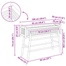 Havekrukke med holder Naturfarvet 100 x 38 x 74 cm Bambus