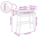 Havekrukke med holder Naturfarvet 100 x 38 x 114 cm Bambus