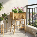 Havekrukke med holder Naturfarvet 50 x 38 x 74 cm Bambus