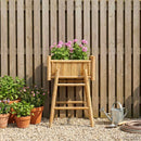 Havekrukke med holder Naturfarvet 50 x 38 x 74 cm Bambus