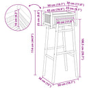 Havekrukke med holder Naturfarvet 50 x 38 x 114 cm Bambus