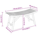 Havebænk Naturfarvet 110 x 45 x 50 cm Bambus