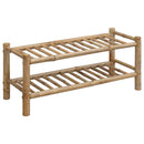 Skostativ med hylde Naturfarvet 68 x 28 x 30 cm Bambus