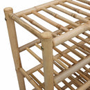 Skostativ med hylde Naturfarvet 68 x 28 x 63 cm Bambus