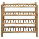 Skostativ med hylde Naturfarvet 68 x 28 x 63 cm Bambus