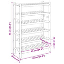 Skostativ med hylde Naturfarvet 68 x 28 x 96 cm Bambus