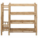 Skostativ med hylde Naturfarvet 88 x 27 x 80 cm Bambus