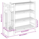 Skostativ med hylde Naturfarvet 88 x 27 x 80 cm Bambus