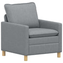 Sofa Sæt 2 stk. Lysegrå Stof