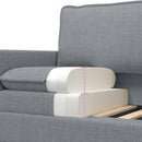 Sofa Sæt 2 stk. Lysegrå Stof