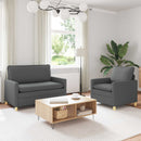 Sofa Sæt 2 stk. Mørkegrå Stof