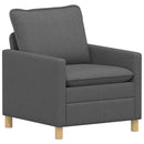 Sofa Sæt 2 stk. Mørkegrå Stof