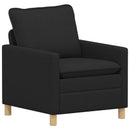 Sofa Sæt 2 stk. Sort Stof