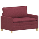 Sofa Sæt 2 stk. Vinrød Stof