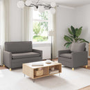 Sofa Sæt 2 stk. Gråbrun Stof