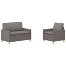 Sofa Sæt 2 stk. Gråbrun Stof