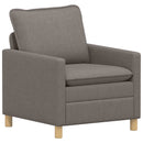 Sofa Sæt 2 stk. Gråbrun Stof