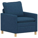 Sofa Sæt 2 stk. Blå Stof