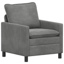 Sofa Sæt 2 pcs Mørkegrå Fløjl