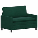 Sofa Sæt 2 pcs Mørkegrøn Fløjl