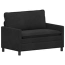 Sofa Sæt 2 pcs Sort Fløjl