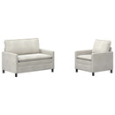 Sofa Sæt 2 pcs Cremefarvet Fløjl