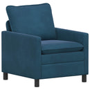 Sofa Sæt 2 pcs Blå Fløjl