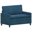 Sofa Sæt 2 pcs Blå Fløjl