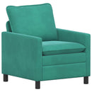 Sofa Sæt 2 pcs Turkis Fløjl