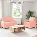 Sofa Sæt 2 stk. Lyserød Stof