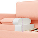 Sofa Sæt 2 stk. Lyserød Stof