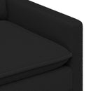 Sofa Sæt 2 stk. Sort Stof