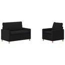 Sofa Sæt 2 stk. Sort Stof