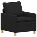 Sofa Sæt 2 stk. Sort Stof