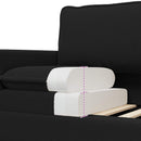 Sofa Sæt 2 stk. Sort Stof