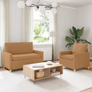 Sofa Sæt 2 stk. Beige Stof