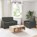 Sofa Sæt 2 pcs Mørkegrå Stof