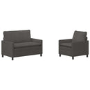 Sofa Sæt 2 pcs Mørkegrå Stof