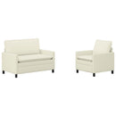 Sofa Sæt 2 pcs Cremefarvet Stof