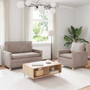 Sofa Sæt 2 pcs Beige Polyester