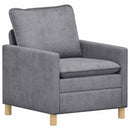 Sofa Sæt 2 pcs Lysegrå Polyester